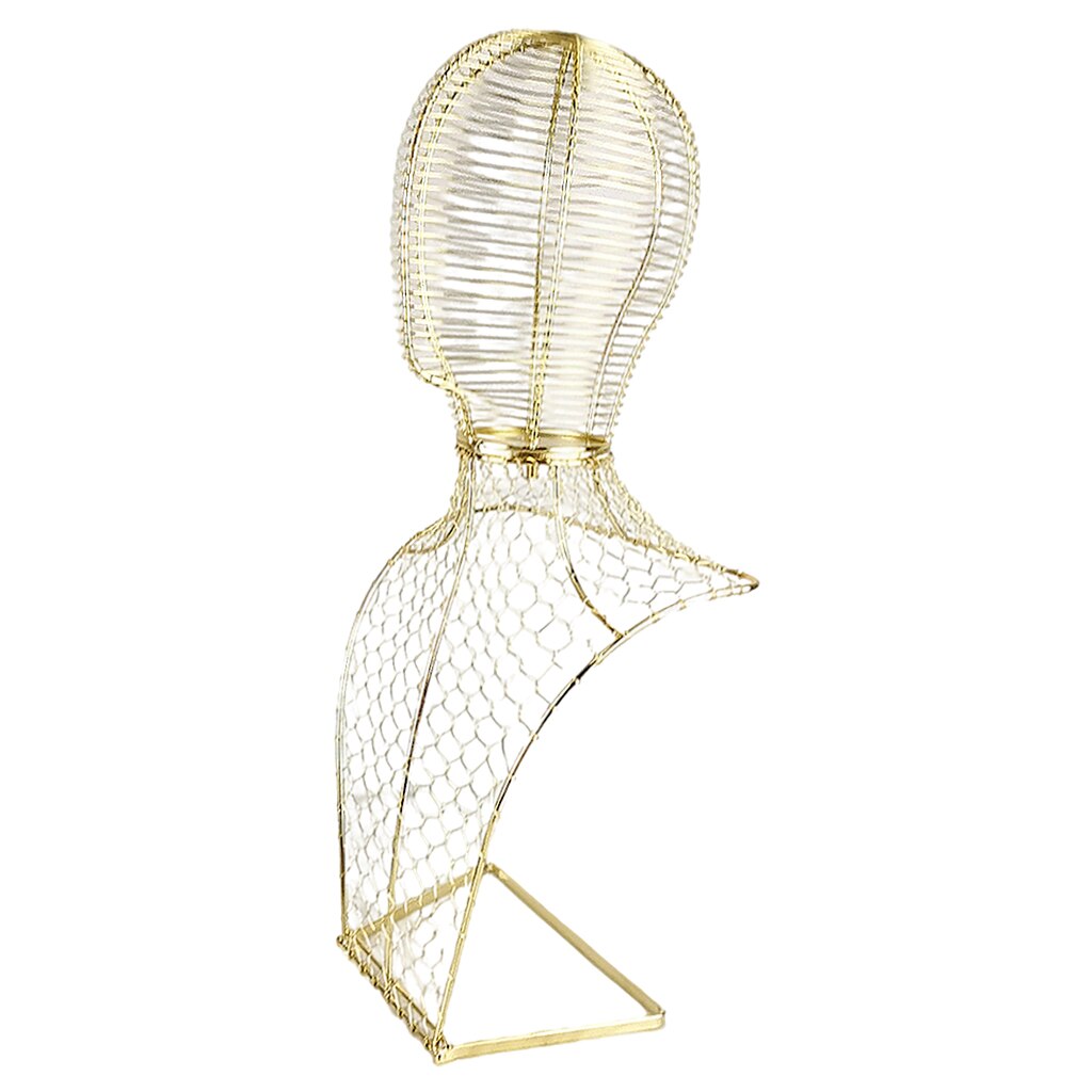Modern Wire Metal Hat and Cap Rack Display Racks, Dresser Top Decorative Wig Holders Gold Hat Headset Display Stand Rack