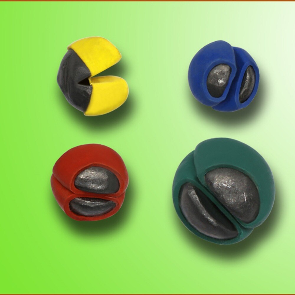 100pcs 0.5g 0.8g 1g 1.2g 1.5g Reusable Split Shot Lead Weight Rubber Coated Lead Sinker fishing weight