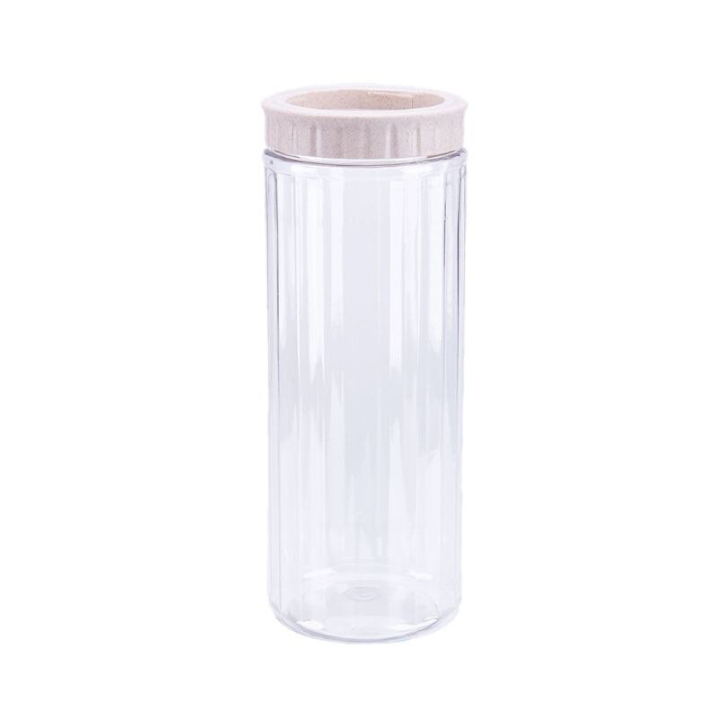 Keuken transparante voedselcontainer met deksels afsluitbare pot granen bonen rijst afgesloten plastic melkpoederpot  n58c: Bg-l -1600ml
