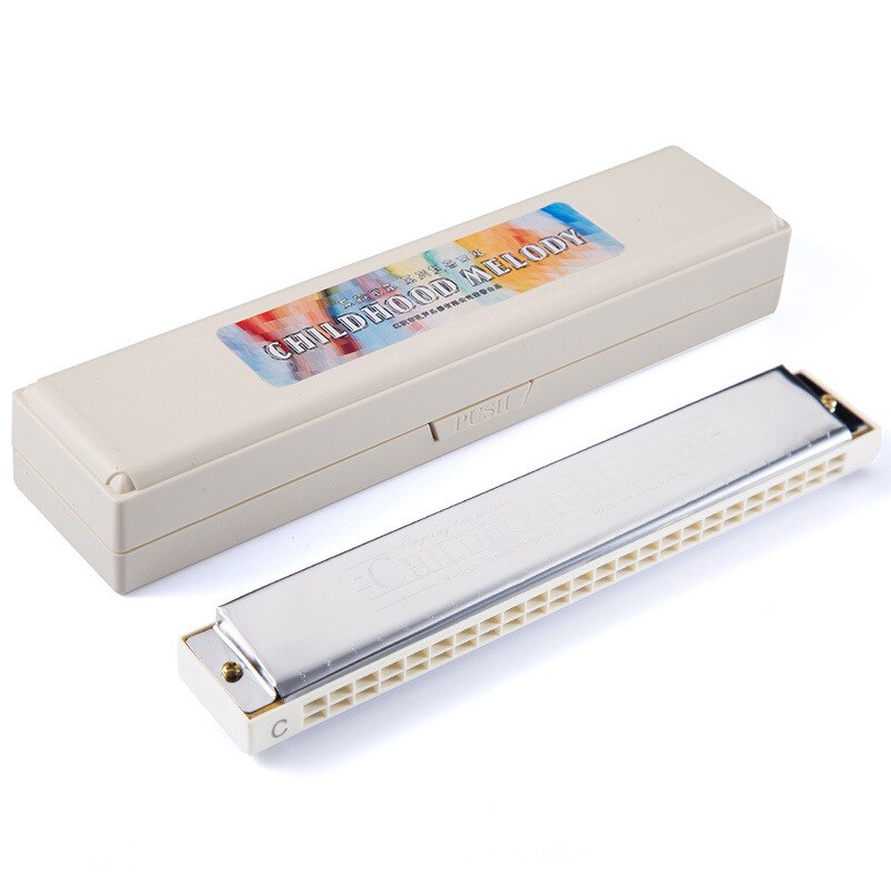 Kong Sheng 24-otwór harmonijka klawisz C harmonijka dla dzieci wczesna edukacja instrument muzyczny: biały