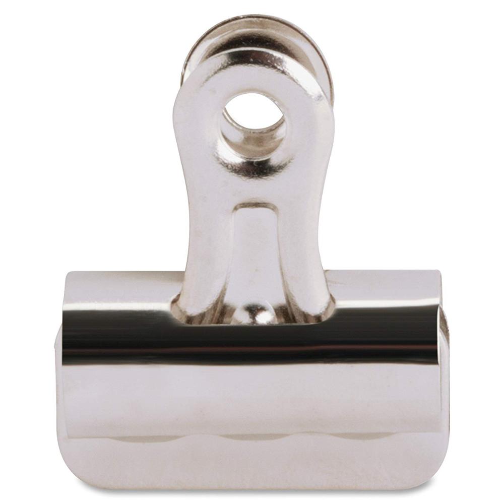 XRHYY 10Pcs 30MM Business Source Bulldog Clip Silver Metal Bulldog Bull Nose Clips - Binder Clips For School Office Home