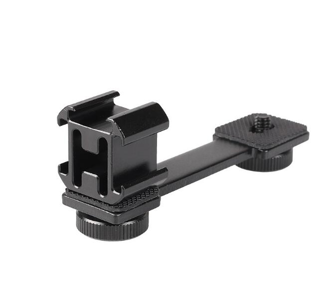 Triple Shoe Mount Adapter Flash Microphone Bracket Holder for Smooth 4 DJI Osmo Pocket Video Camera Gimbal Flash Accessories