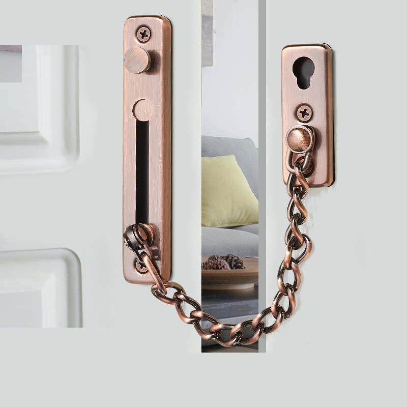 304 Stainless Steel Anti-Theft Door Chain Lock Home Security Guard Bolts Latch for Inside Door GHS99