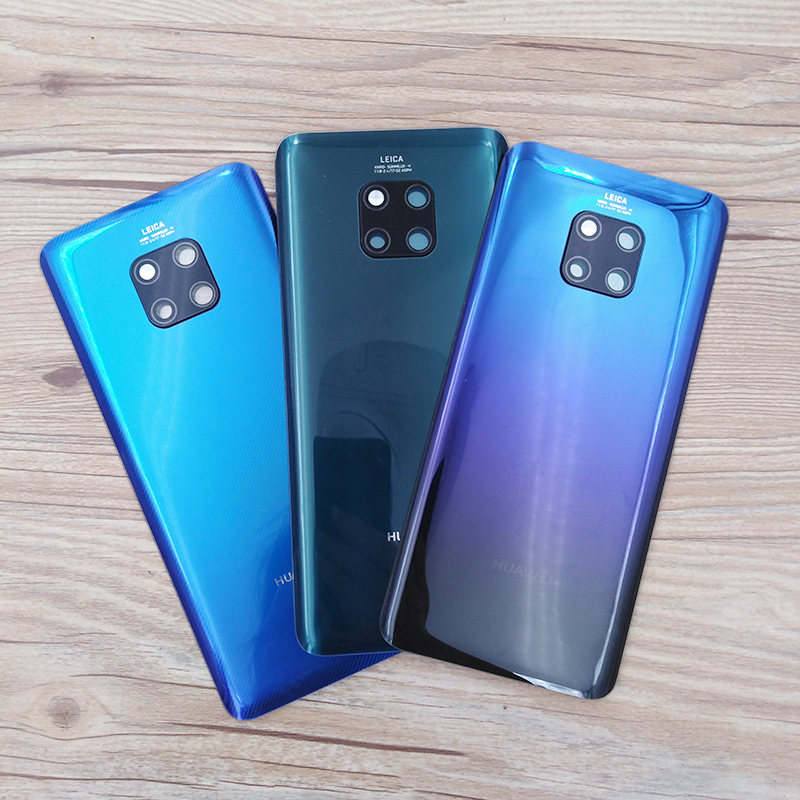 Huawei Mate 20 Pro Cover posteriore in vetro custodia porta posteriore custodia batteria parti di riparazione di ricambio per Mate20 Pro con obiettivo fotocamera + Logo