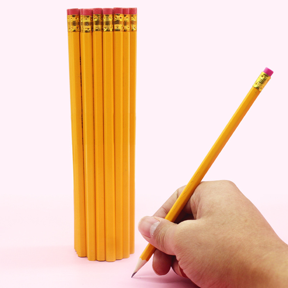 50-150 Stck Gelb Bleistift Mit Radiergummi Spitze HB/2B Bleistift Skizzieren Und Zeichnen Bleistift Lernen Schreibwaren Stift Schüler Schreiben Stift