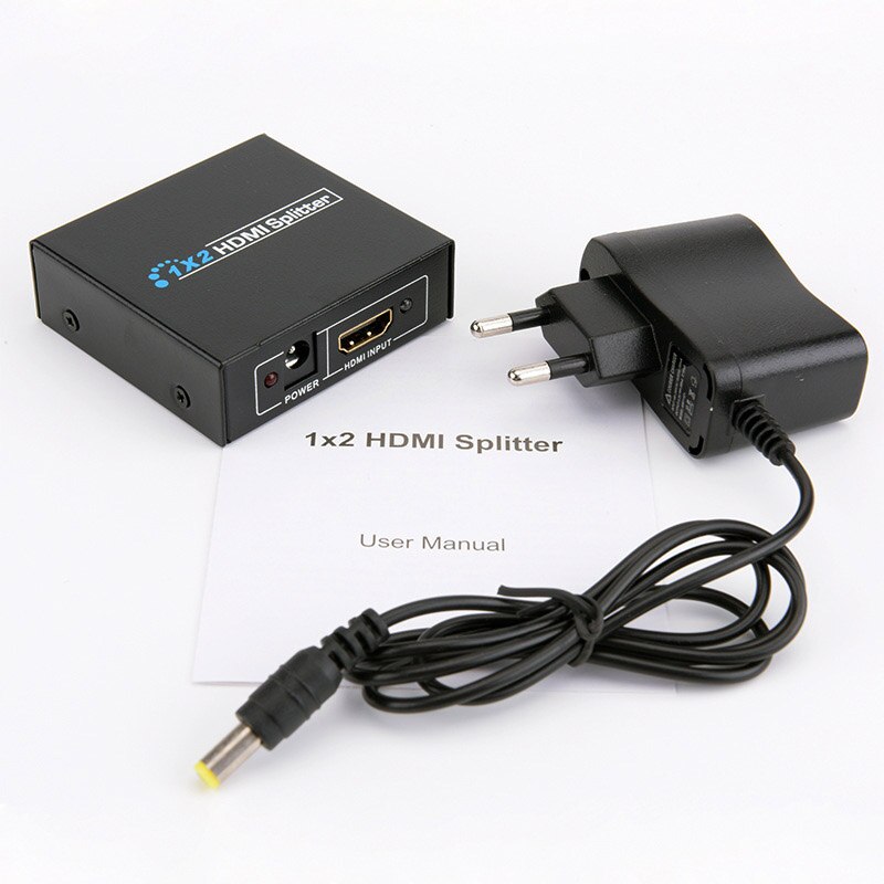 Bærbar 1 in 2 ud hdmi splitter hdcp 1080p 3d dobbelt skærm delt forstærker adapter hub boks til  ps3 hdtv dvd xbox pc notebook
