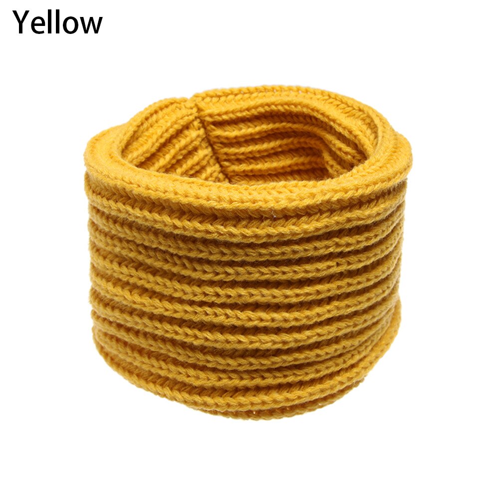 Nowe mody dzieci szalik dziewczyny chłopcy zima ciepły kołnierz szyi śliniaczek szaliki stałe dzianiny kołnierz zimowy ciepły szalik: żółty