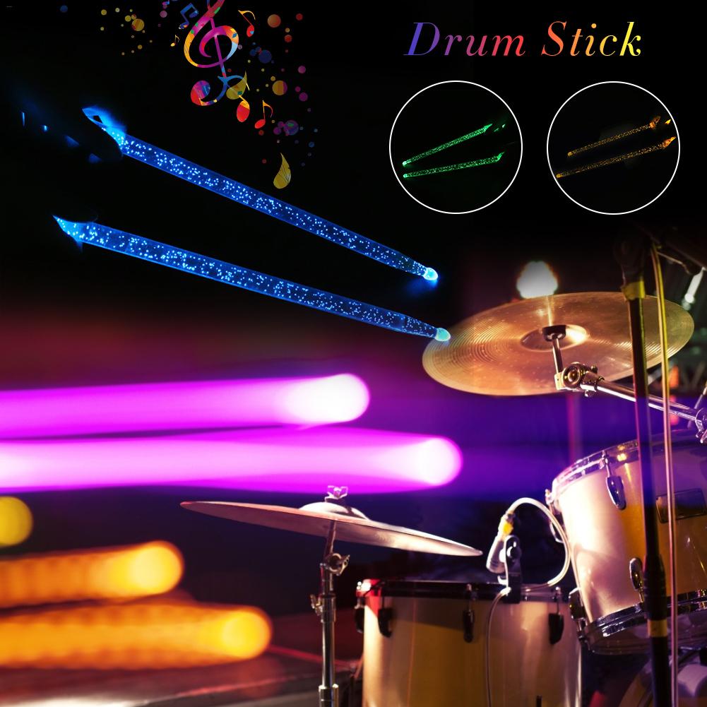 Acrylic Thigh Shiny LED Light Drumsticks Percussion Instrument Luminous Stick Drum Accessories