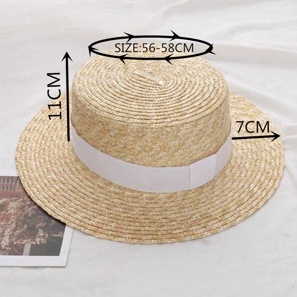 Summer Women Wide Brim Straw Hat Lady Sun Hats Boater Wheat Panama Beach Hats Beach Caps