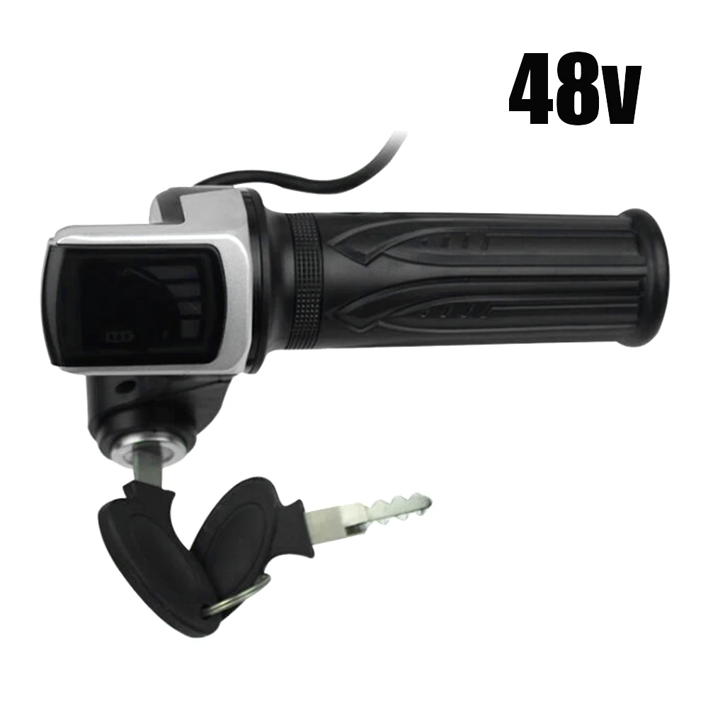 Poignée d'accélérateur pour Scooter électrique 36V/48V/60V, avec verrouillage à clé, indicateur d'alimentation, contrôle de vitesse, guidon, accélérateur d'accélérateur pour scooter électrique: vert clair