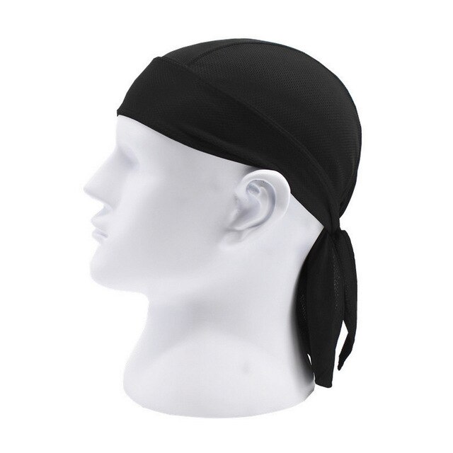 Mannen Cool Beanie Snood Piraat Hoed Workout Fietsen Fiets Magic Quick Dry Bandana Hoeden: Black