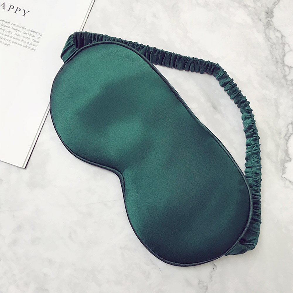Máscara para dormir, máscara de olho de dormir 100% 3d, seda natural, máscara para os olhos, tampa macia e portátil, 20 peças venda dobrável: 20pcs green