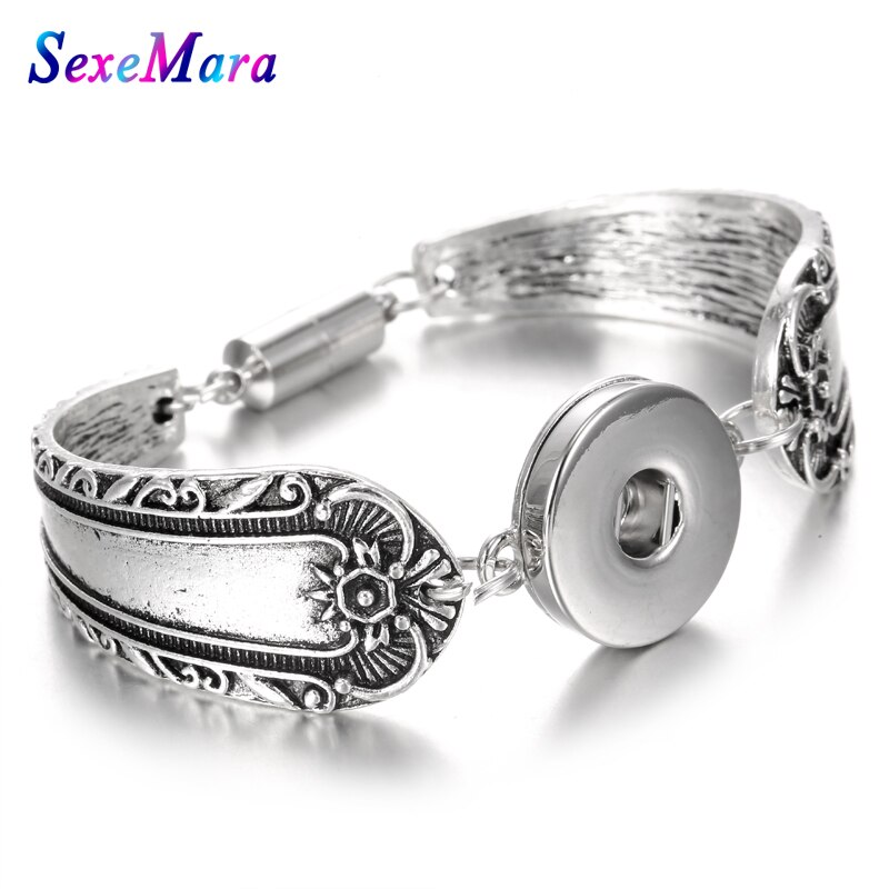 Metalen Drukknoop Armband Bohemian Magneet Snap Armband Horloges Vrouwen 18mm Snap Knoppen Verwisselbare Charm Sieraden: 4