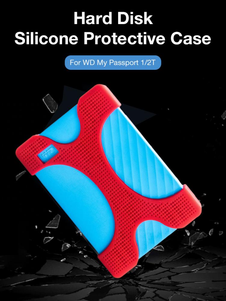 Hard Drive Silicone Case Hard Disk Protective Cover Scratch Shock Proof Case Protector SSD Sheath For WD Mypassport 1T 2T