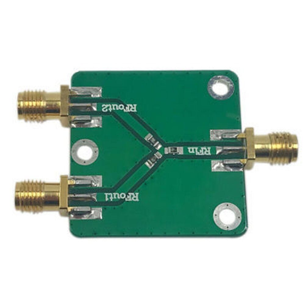 RF Microwave Resistance Power Splitter Module 1 to 2 Combiner SMA DC-5GHz Radio Frequency Divider Green Color