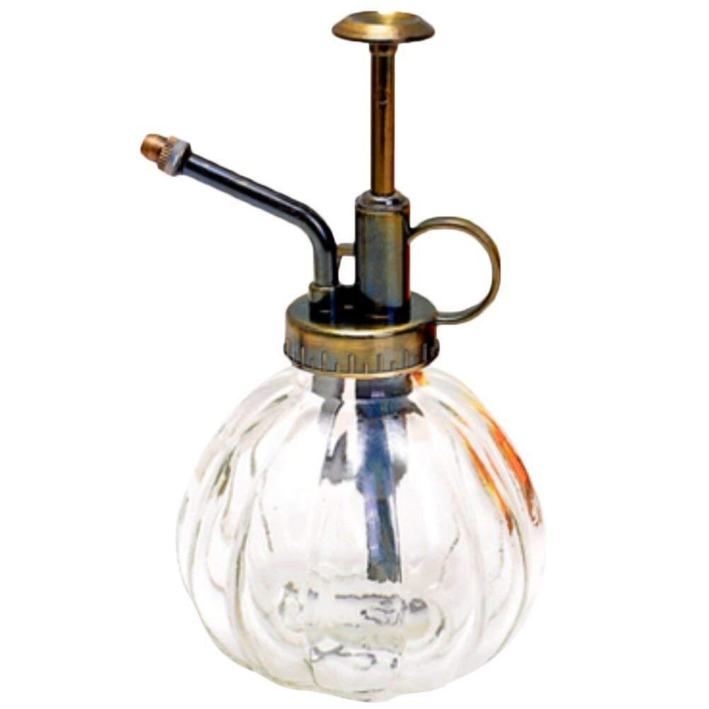 Vintage pompoenvormige glazen spuitfles, gieter voor bloemen, tuin, vetplanten, spuitfles, tuinieren, plantbenodigdheden: Wit