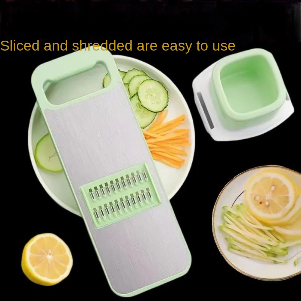 Rallador de cocina multifuncional para el hogar, tablero triturado de zanahoria, cortador de verduras, triturador de patatas, artefacto rallador