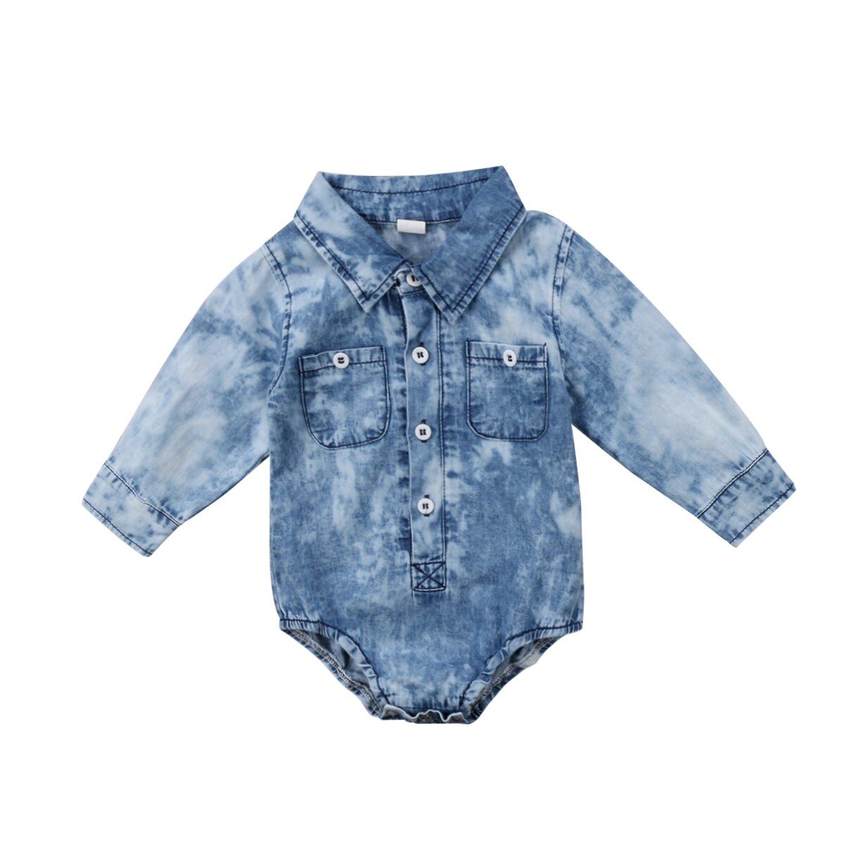 Peuter Infant Kids Baby Jongen Meisje Lange Mouw Denim Romper Jumpsuit Kleding Outfits