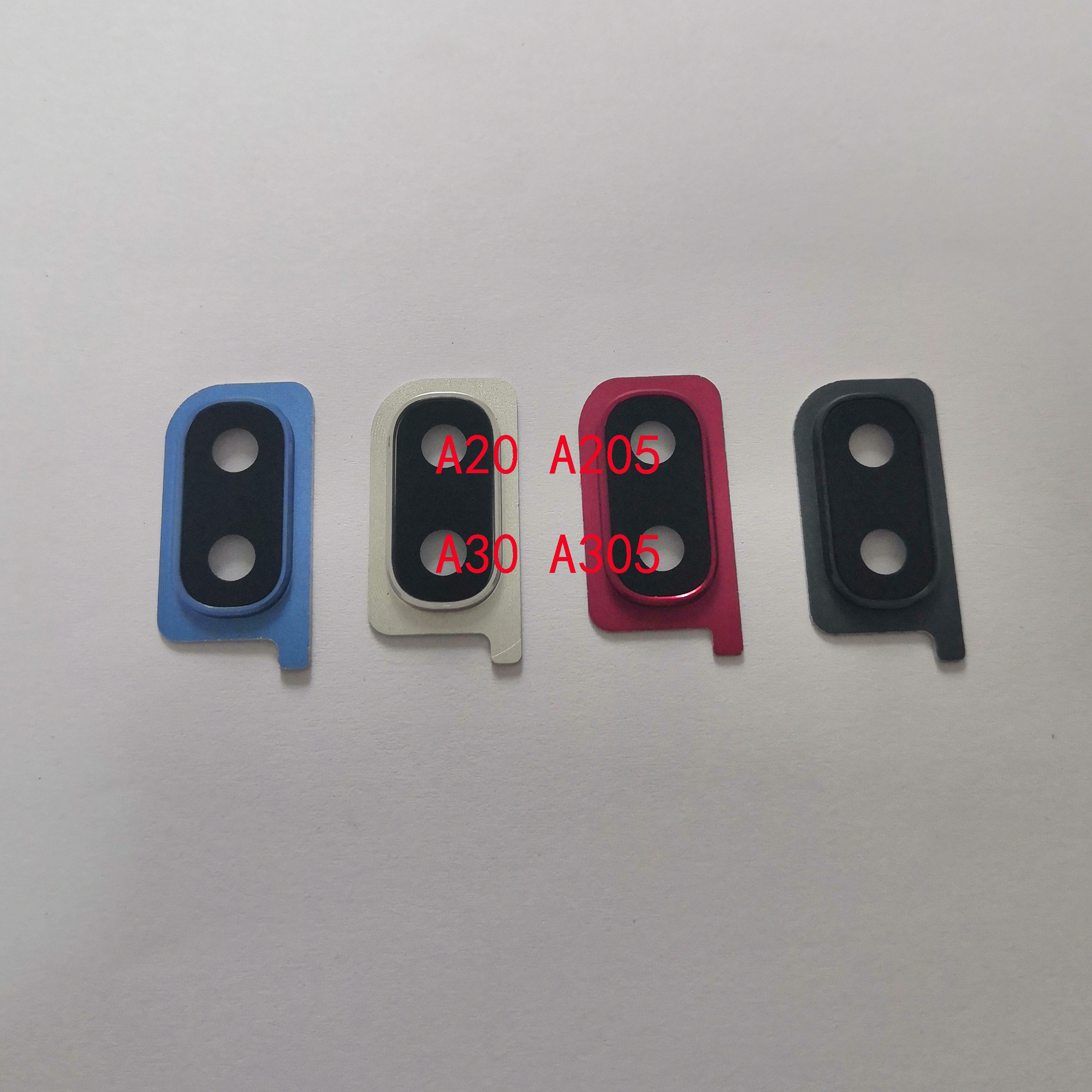 Back Rear Camera Lens Glass Cover Ring with Adhesive Glue for Samsung Galaxy A10 A30 A40 A50 A70 A105 A205 A305 A405 A505 A705