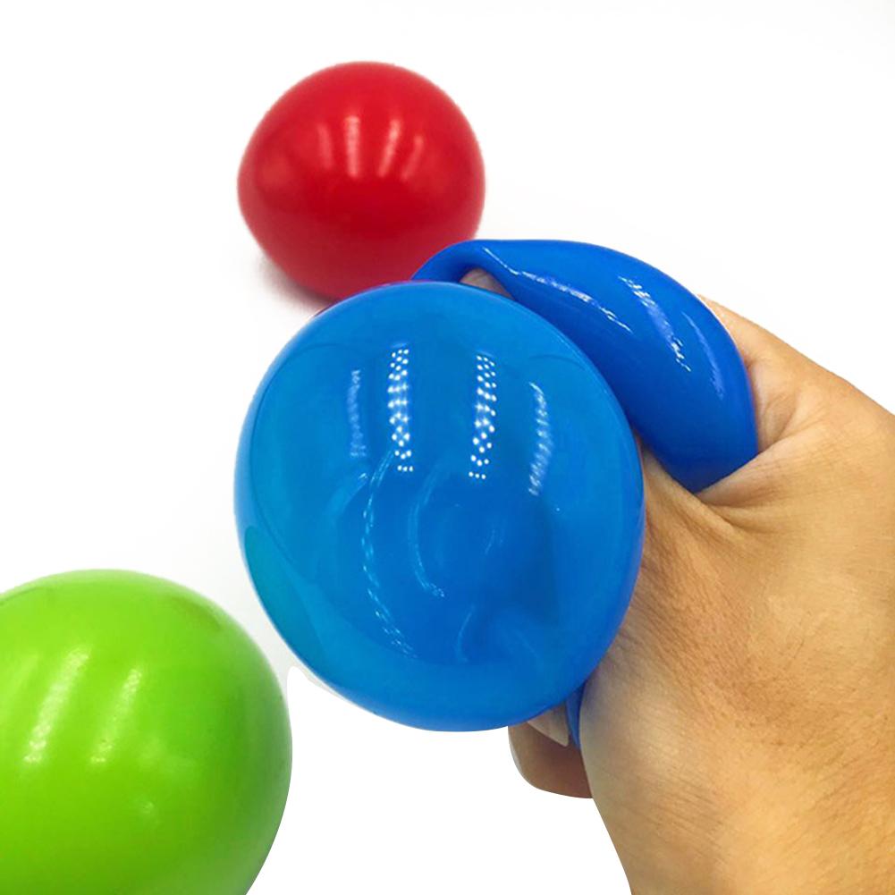Stick wall ball dekompressionskugle sjovt tpr sticky squash suction dekompression kaste boldlegetøj til voksne børn