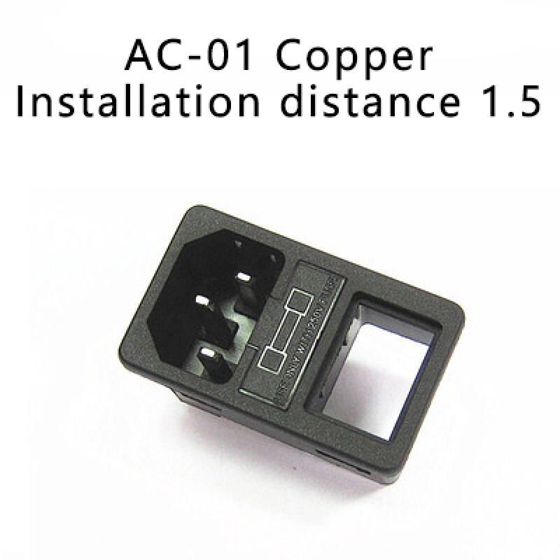 AC-01 IEC320 C14 C13 Fuse switch three-hole power cord charging plug male and female socket AC Power Panel Socket: size 11