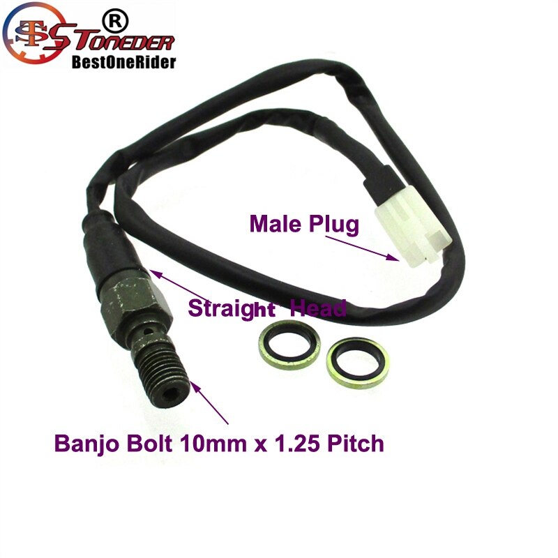 STONEDER Motorrad Hydraulische Bremse Licht Schalter Banjo Bolzen 10mm x 1,25 Tonhöhe Für Nissin Bremsen Honda Yamaha Kawasaki Suzuki