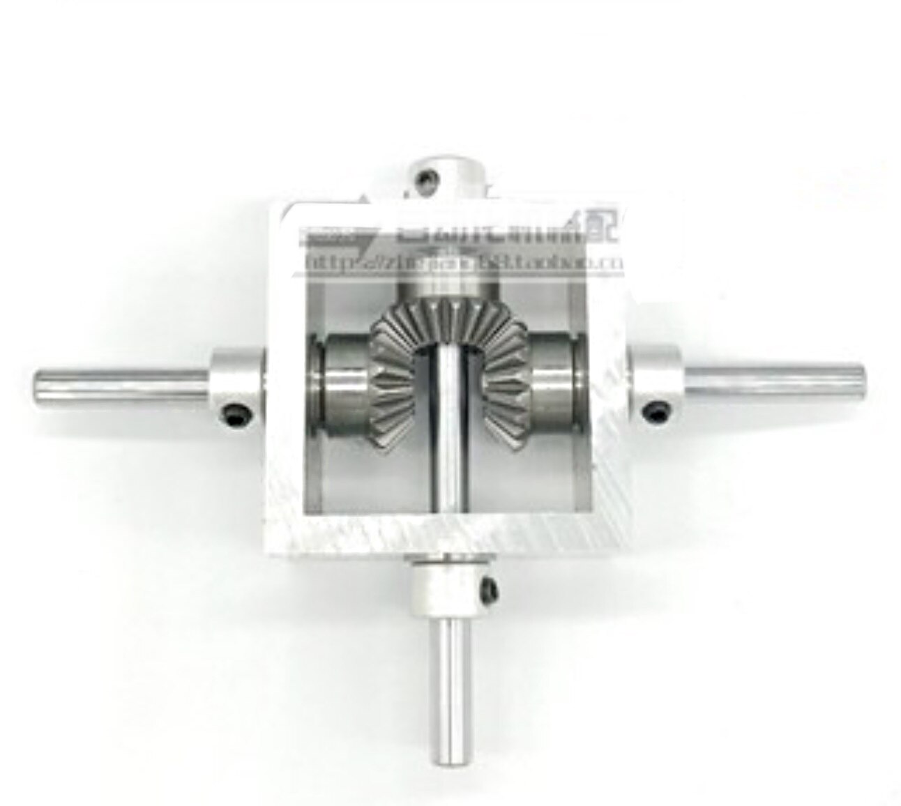 1set Ratio:1:1 Axis Diameter:6mm 90 Degree Right Angle Drive Reversing Gearbox Mechanical Module ThreeShaft