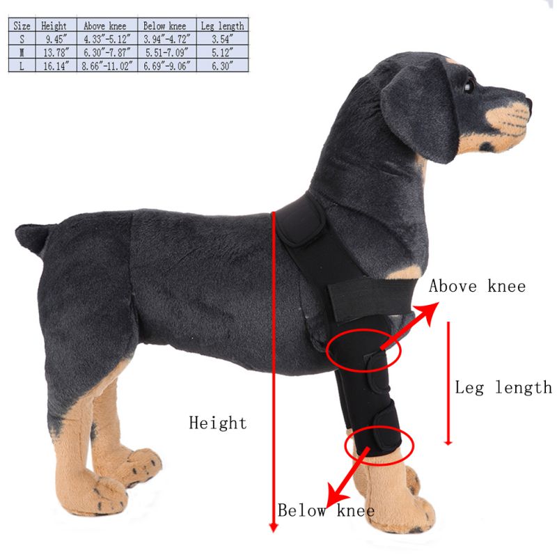 Hund albue beskytter ærme albue puder til hunde hunde ben hase ledbeskyttelse sår med bandage wrap heler forstuvninger hjælper
