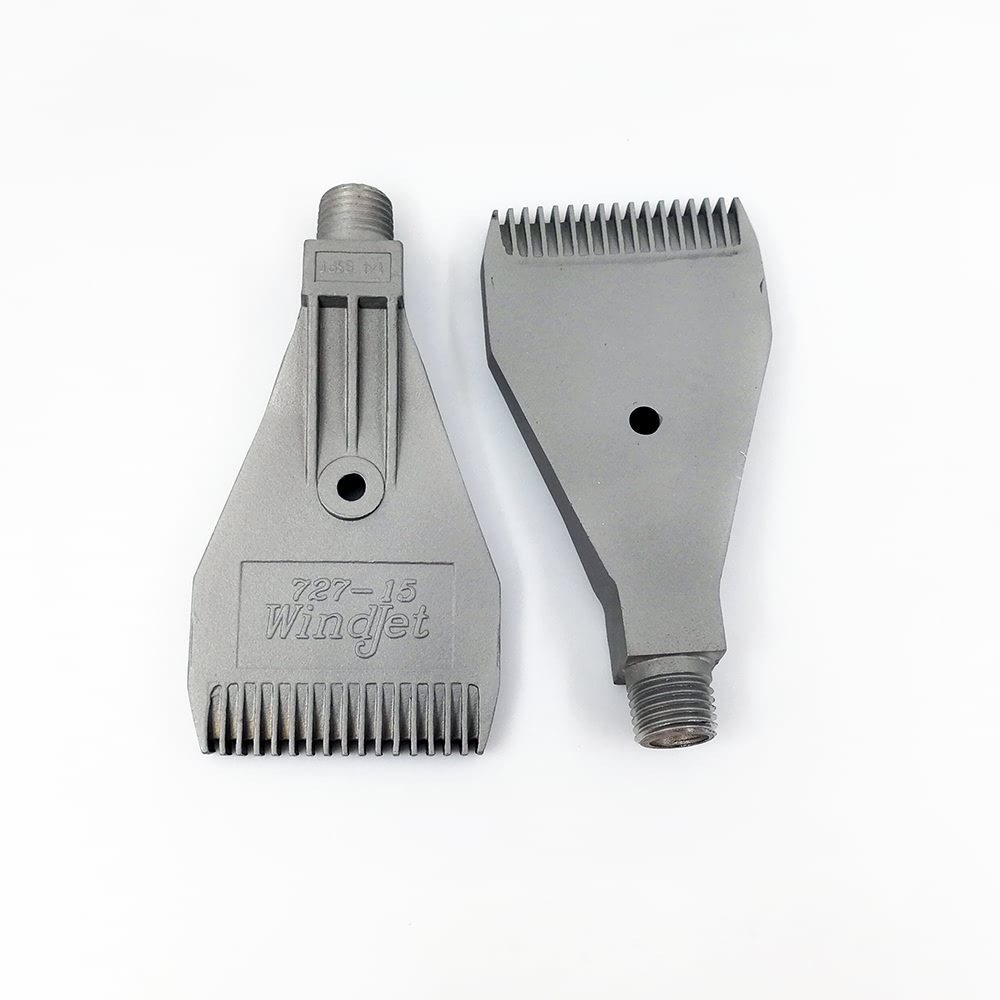 Stainless Steel 727 Blowing Nozzle Air Blower Flat Air Nozzle Air Knife 1/4'' 16 Holes Jet Clean and Blow Dry Nozzle