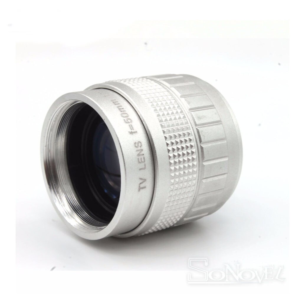 Zilver Fujian 50mm F1.4 CCTV Movie Lens + C-M4/3 Mount Voor Micro 4/3 m4/3 EPL5 EPM3 EPL7 OM-D DMC-GX1 GF3 voor Panasonic Olympus