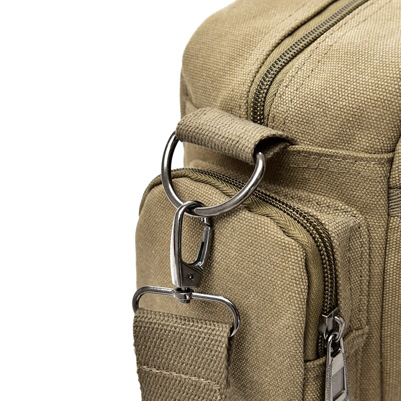 Neue Männer Umhängetasche Männlichen Leinwand Schulter Bote Taschen Mann Handtaschen für Reise lässig Große Schulranzen Grau khaki