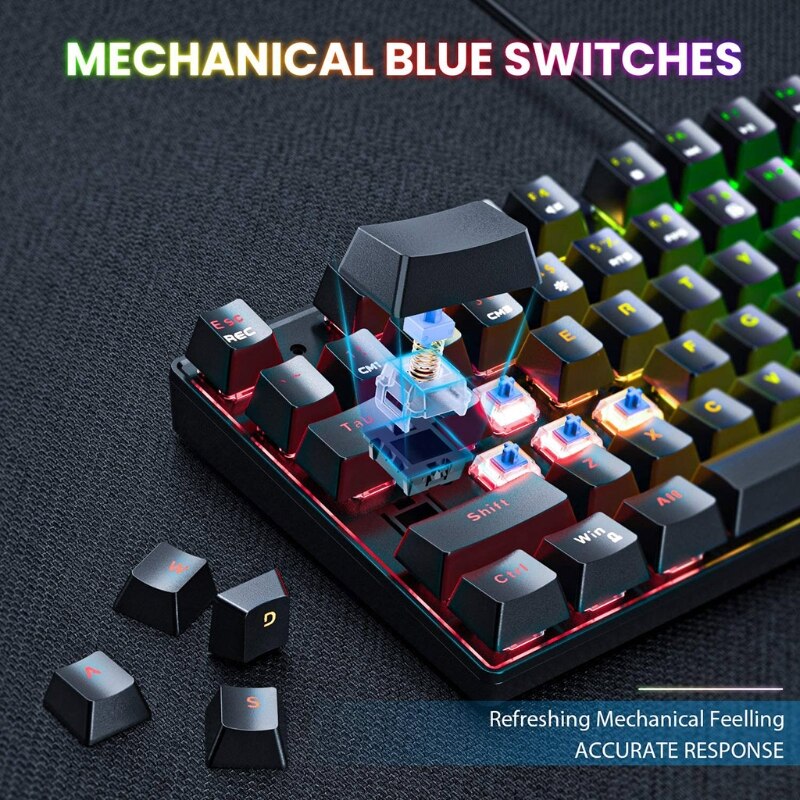 RGB Wired Gaming Keyboard and Mouse Combo RGB Backlit Gaming Keyboard Set