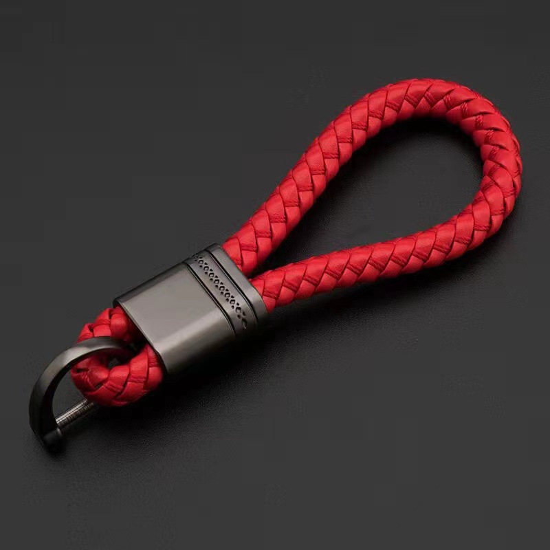Handgewebter Schlüsselanhänger aus Leder, Auto-Schlüsselanhänger, für Männer und Frauen, Seil, Schlüsselanhänger, Taille, Schlüsselanhänger, Charme, Schlüsselhalter, , Schmuck