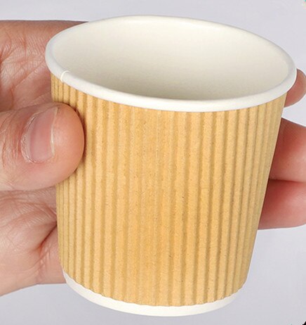 100 pièces 100ml petites tasses à café jetables 4oz mini tasses à goûter pour le vin, le lait, le thé, le yaourt, le jus de fruits, les desserts, les gobelets en papier avec couvercle: Tasse 7