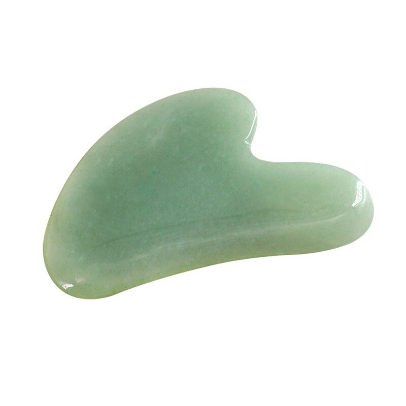 Grøn jade naturlig kvarts guasha board pink jade sten krop ansigts øje skrabeplade massage afslapning sundhedspleje: Militærgrøn