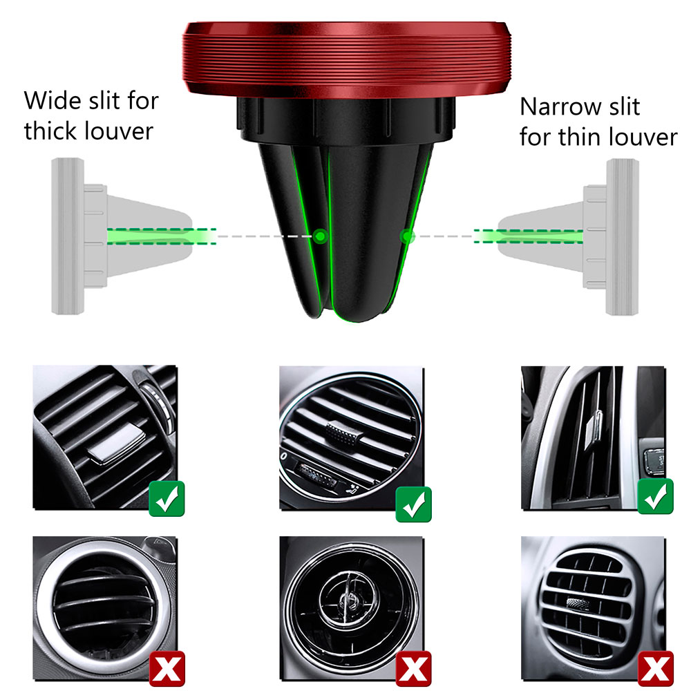 OcioDual Mini Magnetische Beugel voor Auto Raster met Krachtige Magneet voor Telefoon GPS MiniSupport voor Mobiele in Voertuig