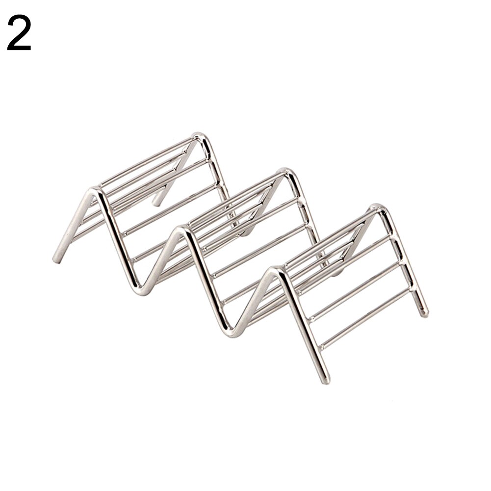 Acier inoxydable Taco support plaque frite alimentaire refroidissement Drain plateau support crêpes étagère de rangement Pizza tarte présentoir cuisine outil: 2
