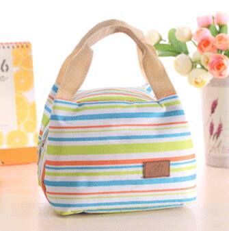 eTya Stripe Insulated Lunch Bag Tote Travel Picnic Bags for Women Men Kids Fresh Cooler Thermal Food Storage Lunch Box: 3