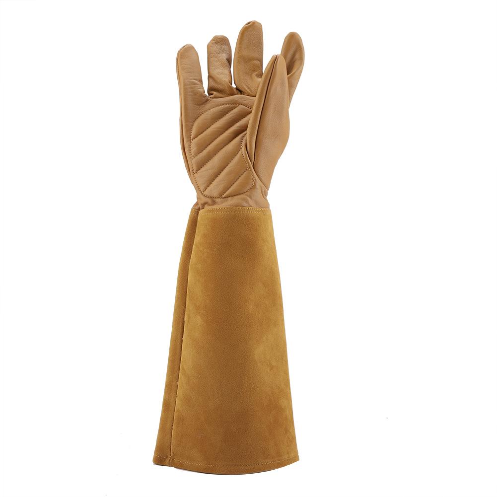 Hage birøkt anti-bitt hanske rosebeskjæring hagearbeid skinnhansker slitesterkt punkteringssikker lang arbeidshanske