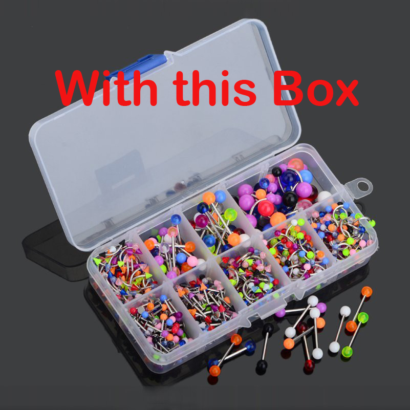 45/90 Stück Mix Edelstahl Nase Ohr Bauch Lip Zunge Ring Captive Bead Augenbraue Bar Piercings Körperschmuck Lot Bulk