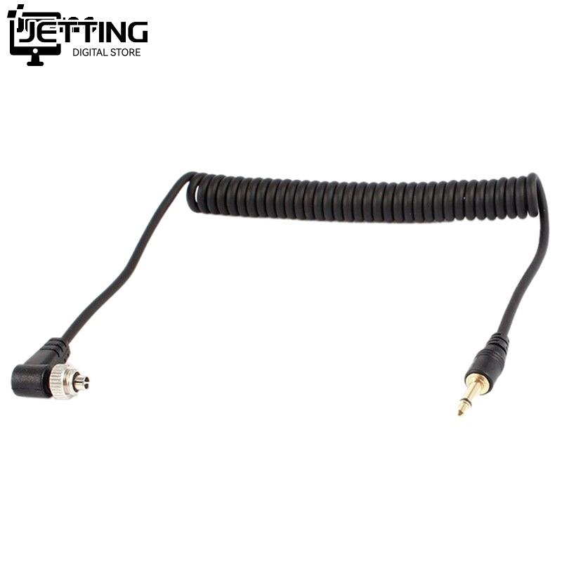 Accesorios de cámara Flashes de 3,5mm a macho PC Cable de sincronización de Flash Bloqueo de tornillo para disparador de luz de estudio