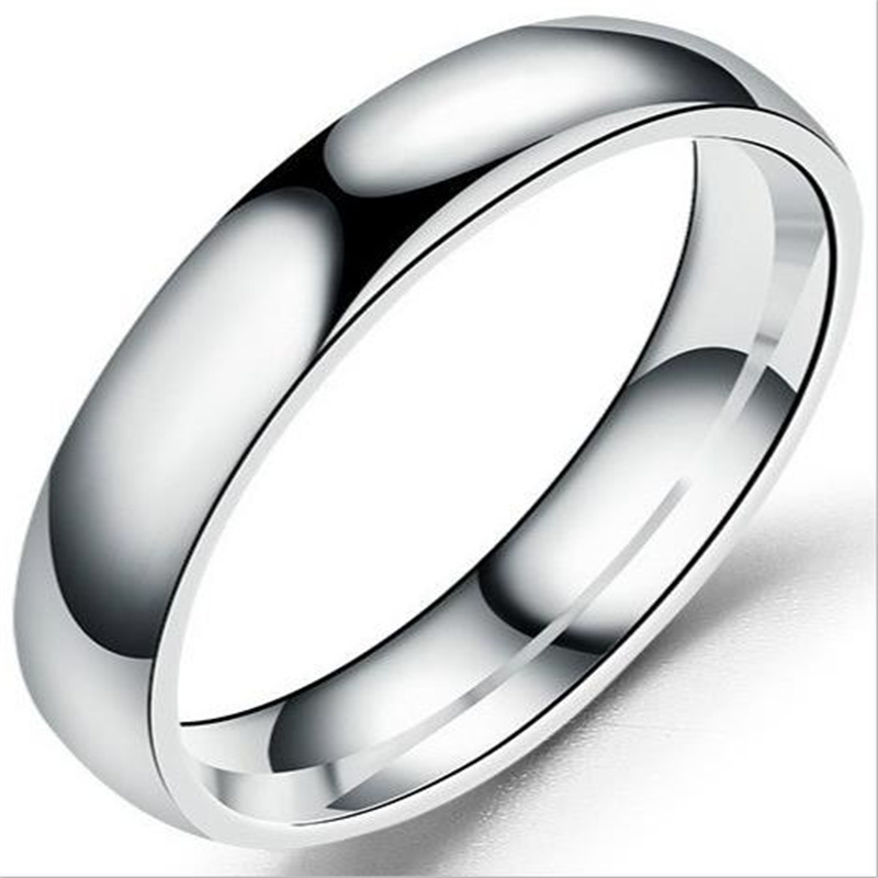 Stainless Steel Smooth Cambered Ring Steel Color 6... – Grandado