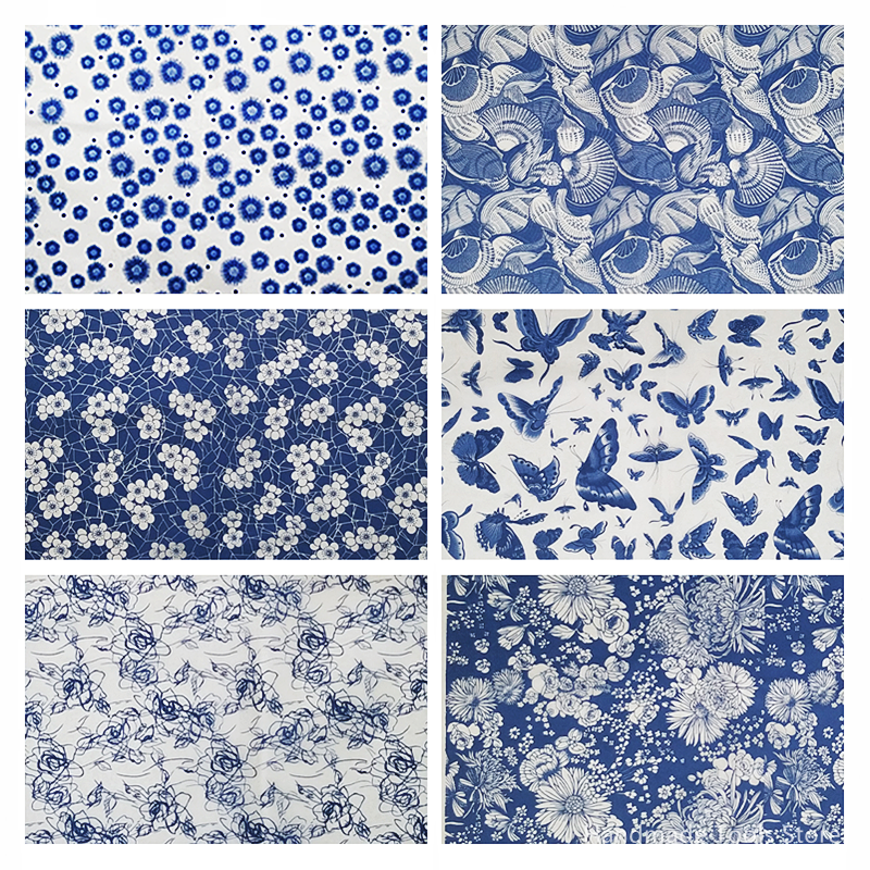 Papel de flores de colores Jingdezhen, cerámica, arcilla, bajo esmalte, porcelana azul y blanca, papel de transferencia de alta temperatura, 1 unidad