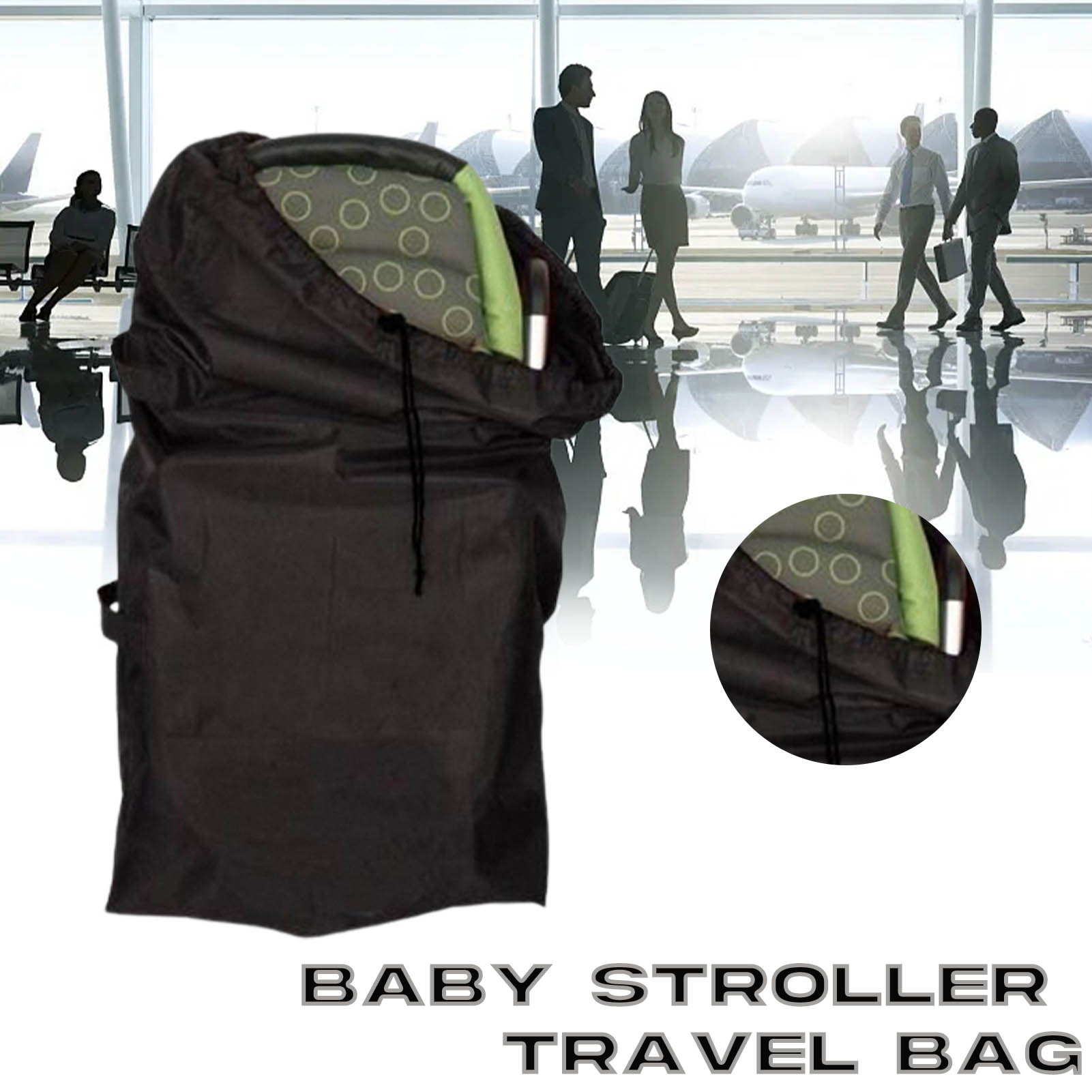 Faltbare Kinderwagen Aufbewahrungstasche - Kompakte Leichte Reisetasche für Flughafen Bahnhof
