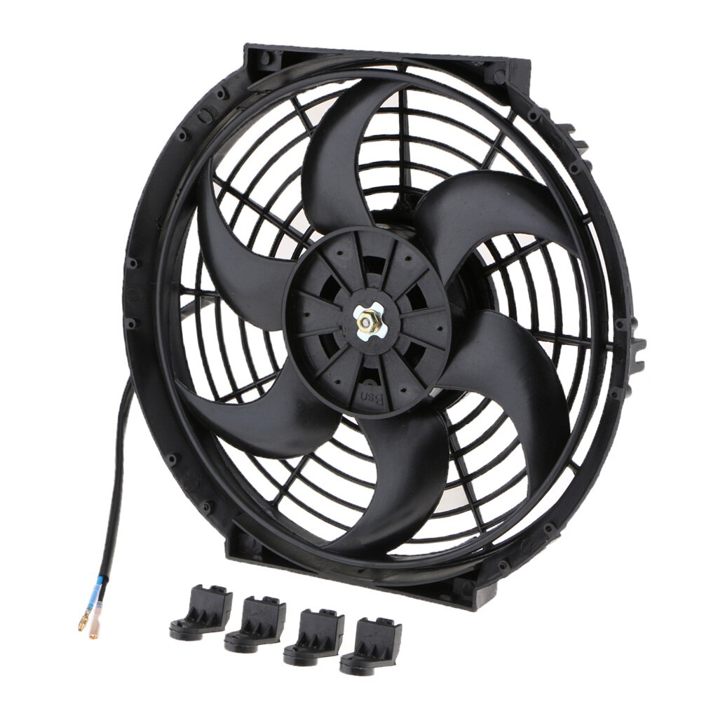 Universal 10" 12V 80W Black Push / Pull Fan Electric Radiator Cooling Fan
