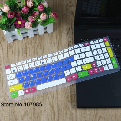Cubierta protectora de silicona para teclado de portátil de 15,6 pulgadas, para Asus X555Q, X555Y, X555YI7310, FX50, F540U, K550V, A556, FH5900: Candyblue