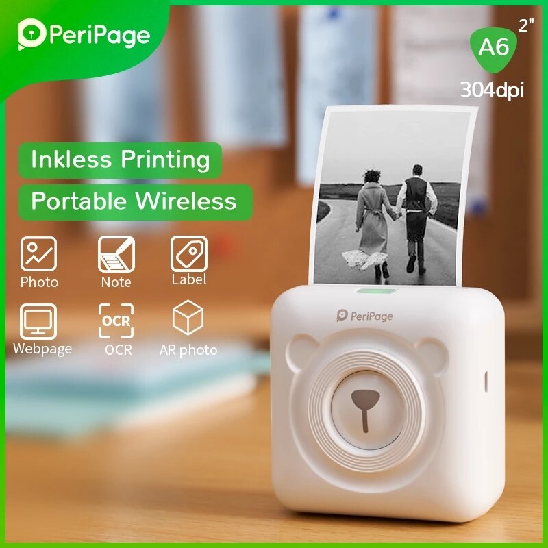 Mini Pocket Printer Peripage Draadloze Bluetooth Thermische Photo Printer Voor Mobiele Android Ios Telefoon Draagbare Printer Voor Kid