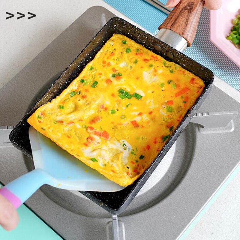 Japanese Stainless Steel Omelette Pan Nonstick Tamagoyaki Gas Egg Pan Retangle Small Frying Pan Pancakes for Stovetop