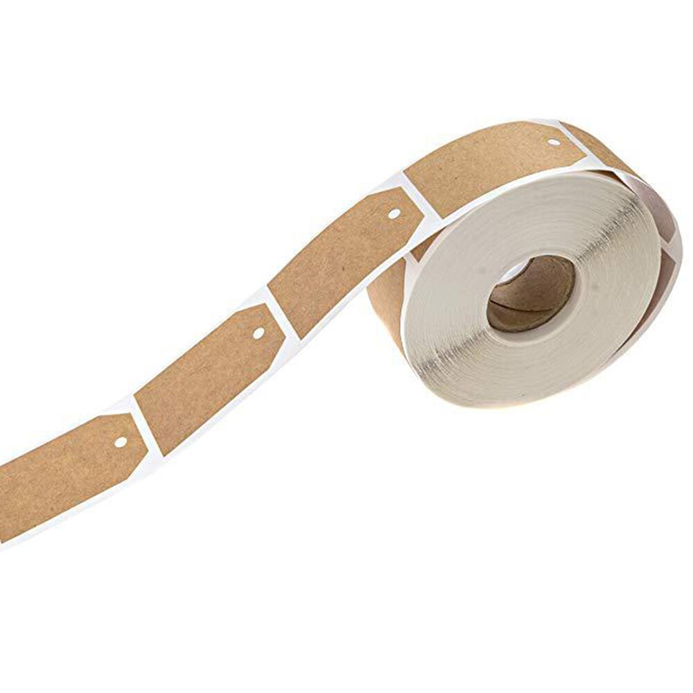 300pc/Roll Kraft Sticker Handwritten convenience stickers Sealing cowhide sticker Label for Kitchen classification diy Tags: C