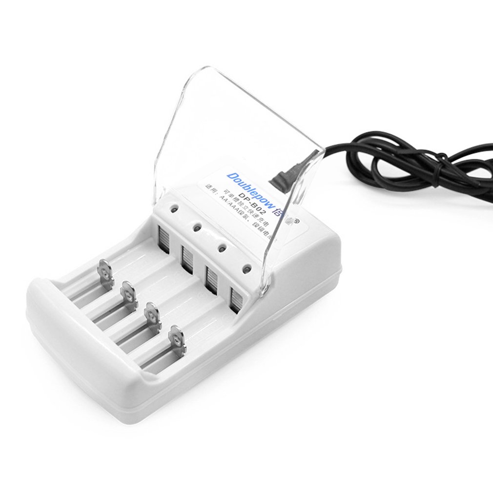 Doublepow 4 Slots Battery Charger Charging For AA AAA Ni-Cd Ni-Mh Rechargeable Battery